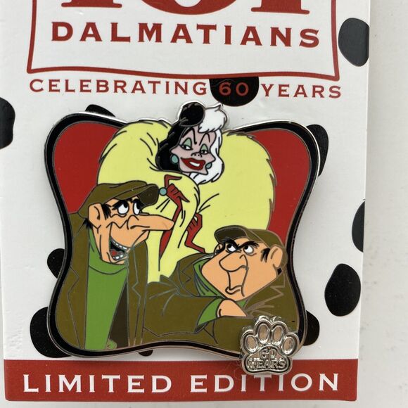 Disney Parks 101 Dalmatians 60th Anniversary Cruella Horace Jasper 2021 LE Pin - Picture 2 of 5